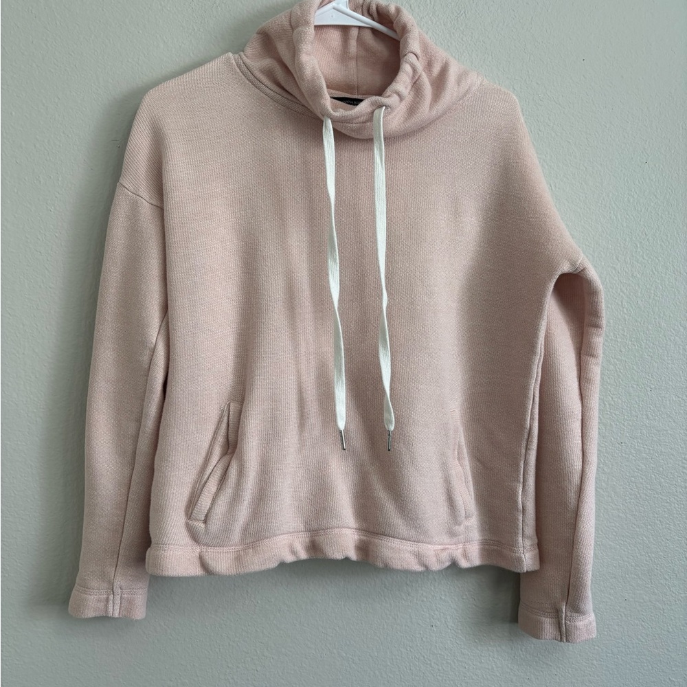 Banana Republic S/P High Long Sleeve Hoodie Women Dusty Rose